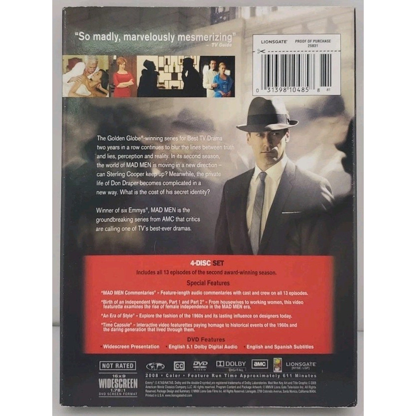 Mad Men: Season Two (DVD, 2008)