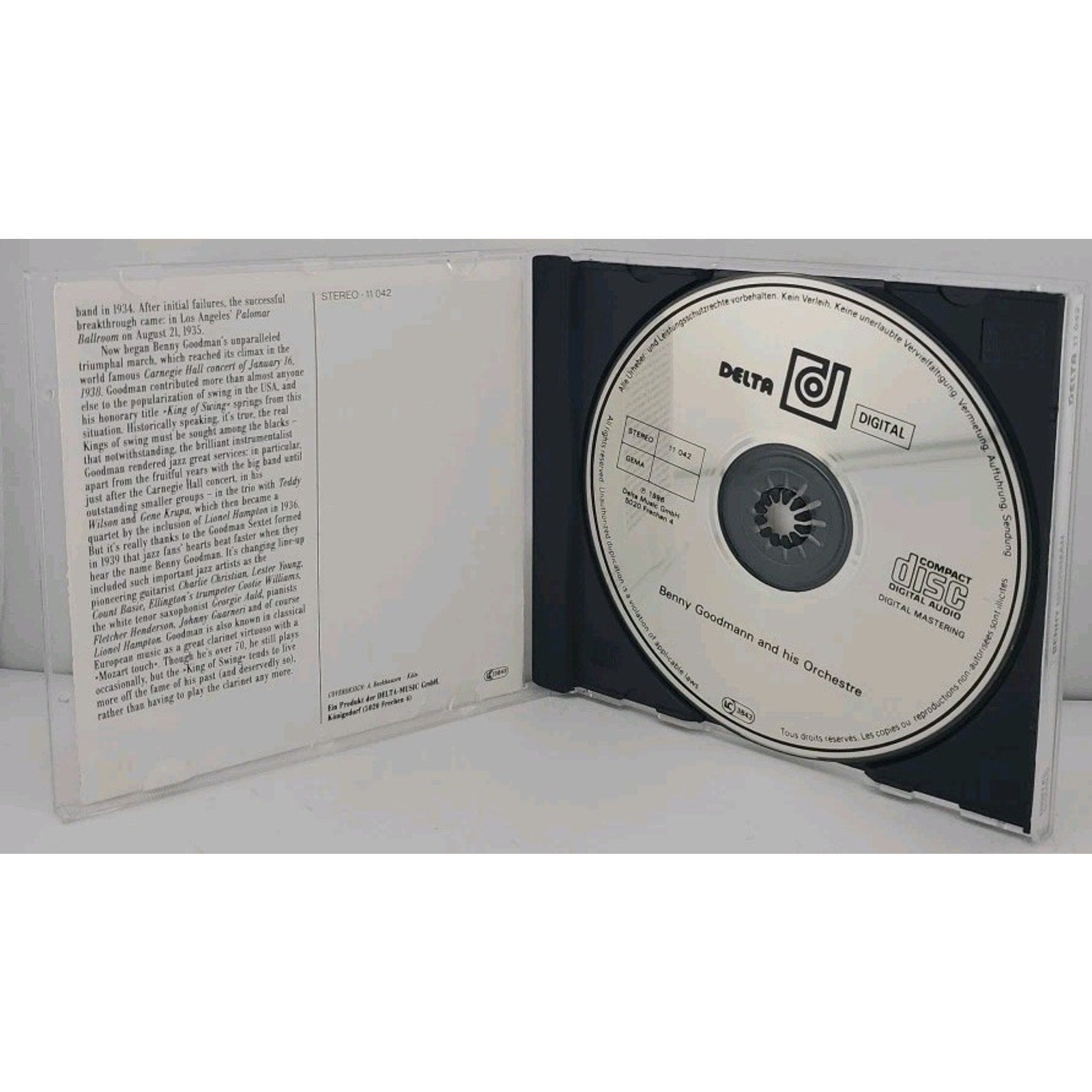 Benny Goodman & His Orchestra Music CD Delta Label
