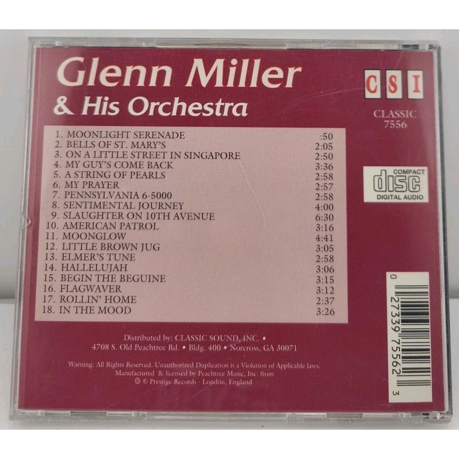 The Legend Lives on Glenn Miller & His Orchestra Music CD Album