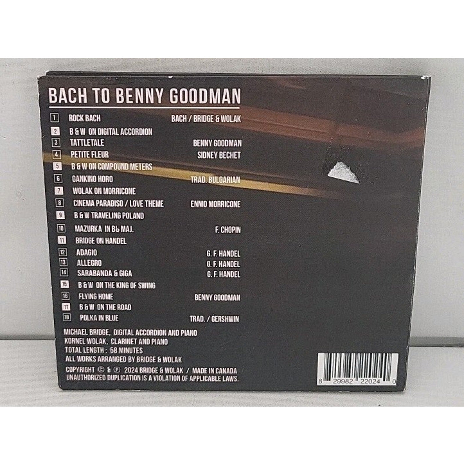 Bach To Benny Goodman - Bridge & Wolak - Concert CD