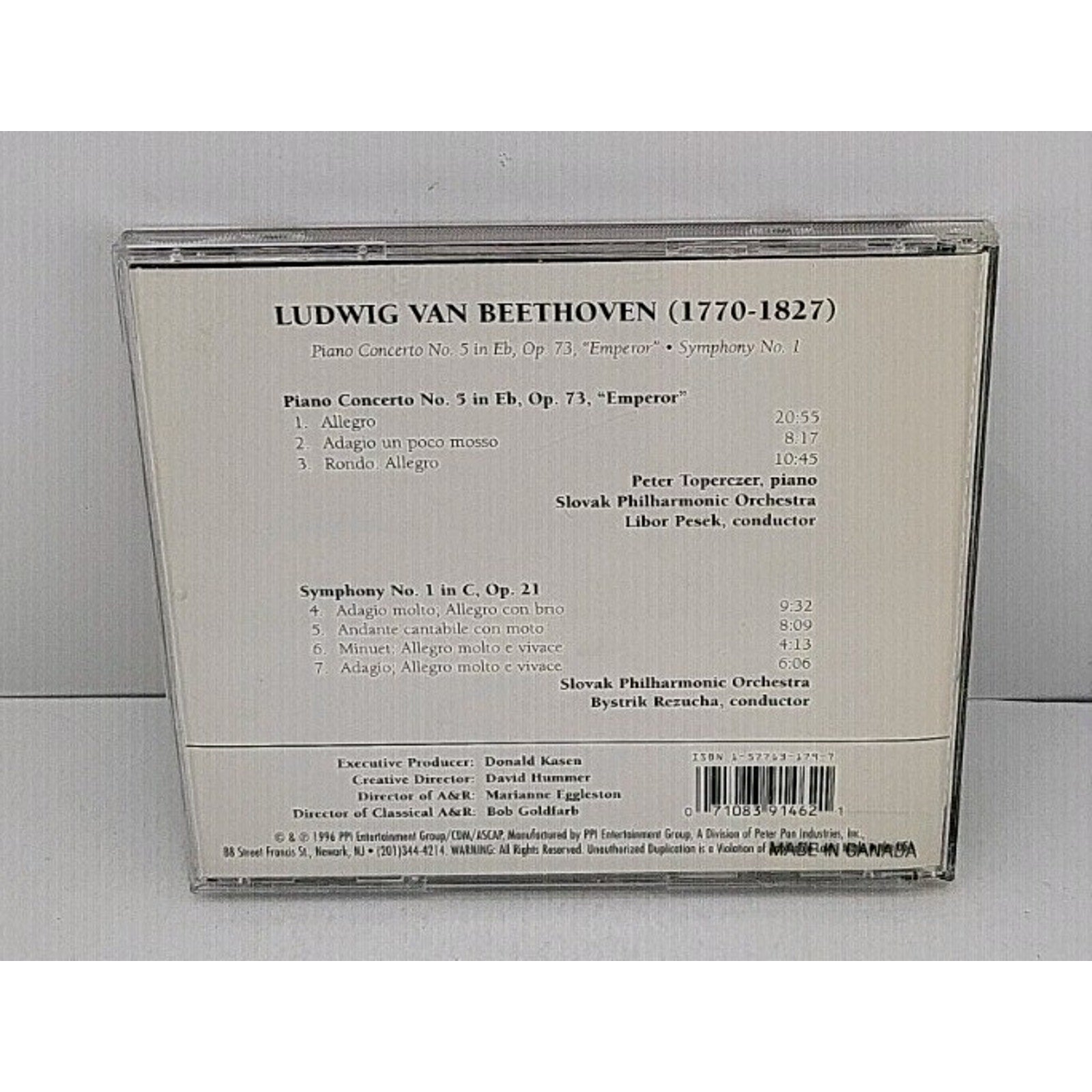 Beethoven - Emperor Concerto - Music CD