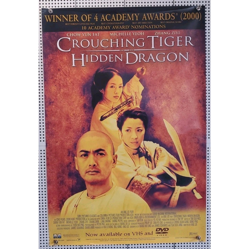 Crouching Tiger Hidden Dragon Movie Poster 27x40 S/S Chow Yun- Fat Michelle Yeoh