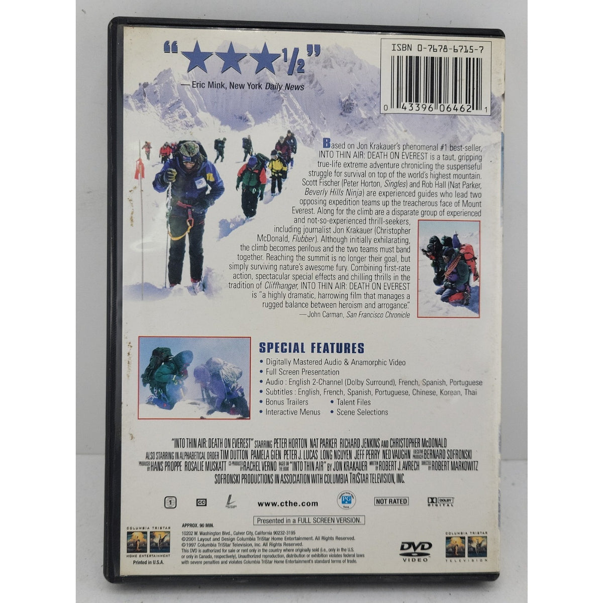 Into Thin Air-Death on Everest (DVD, 1997)