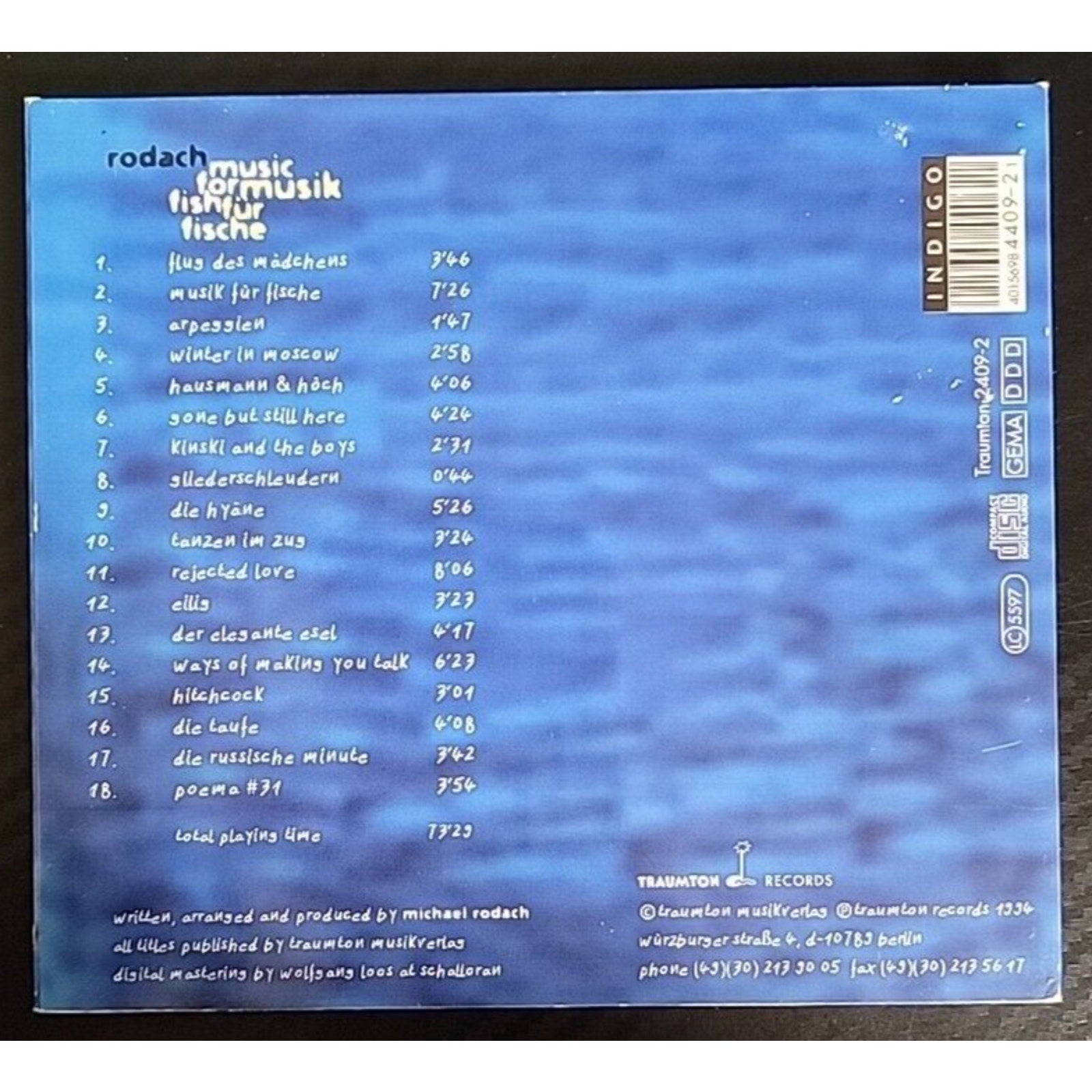 Rodach Music For Fish (CD)