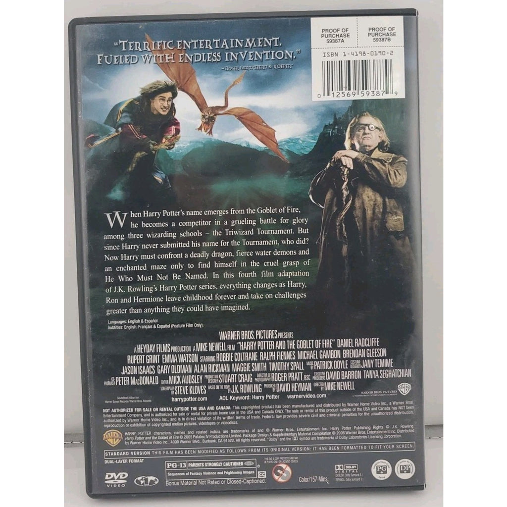 Harry Potter and the Goblet of Fire (DVD, 2005)