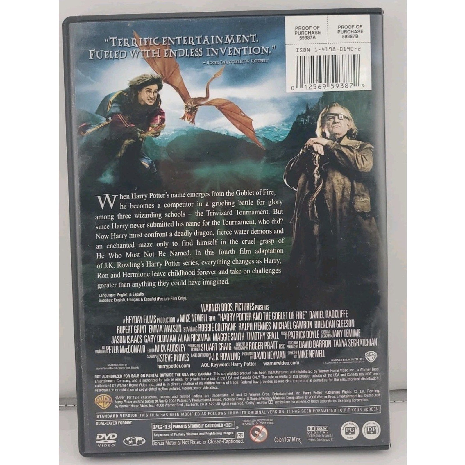 Harry Potter and the Goblet of Fire (DVD, 2005)