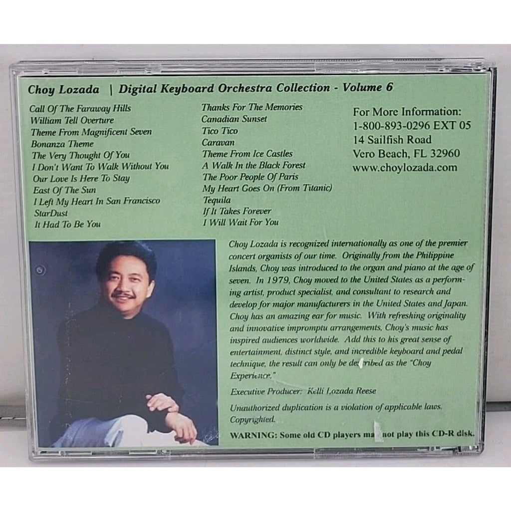 Choy Lozada: Digital Keyboard Orchestra Collection Volume 6 CD