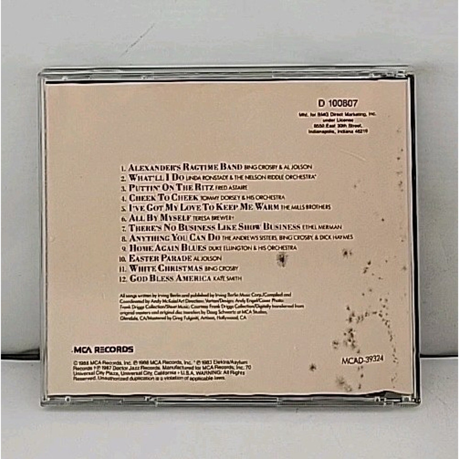 Various – The Irving Berlin 100th Anniversary Collection CD – MCAD-39324