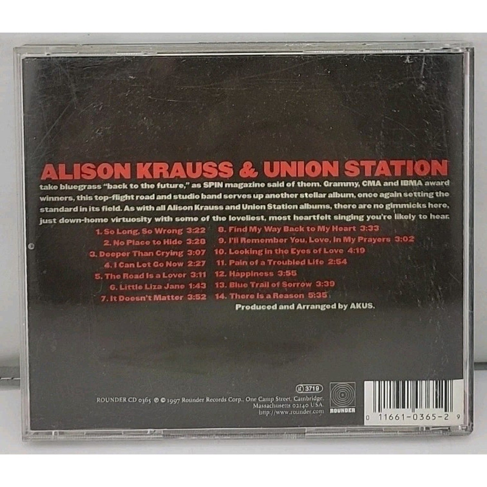 So Long So Wrong by Krauss, Alison (CD, 1997)