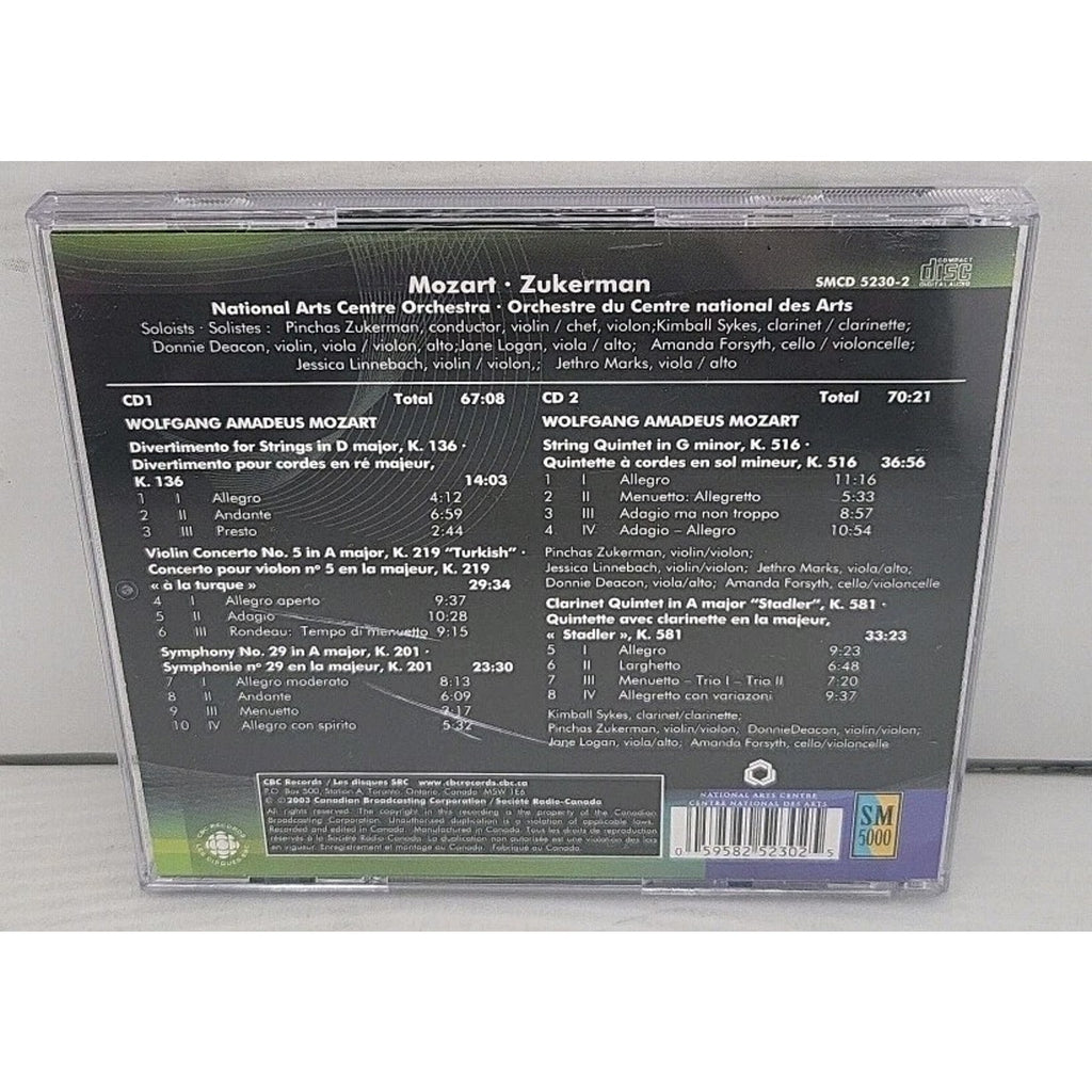 Mozart - Zukerman 2 Disc CD