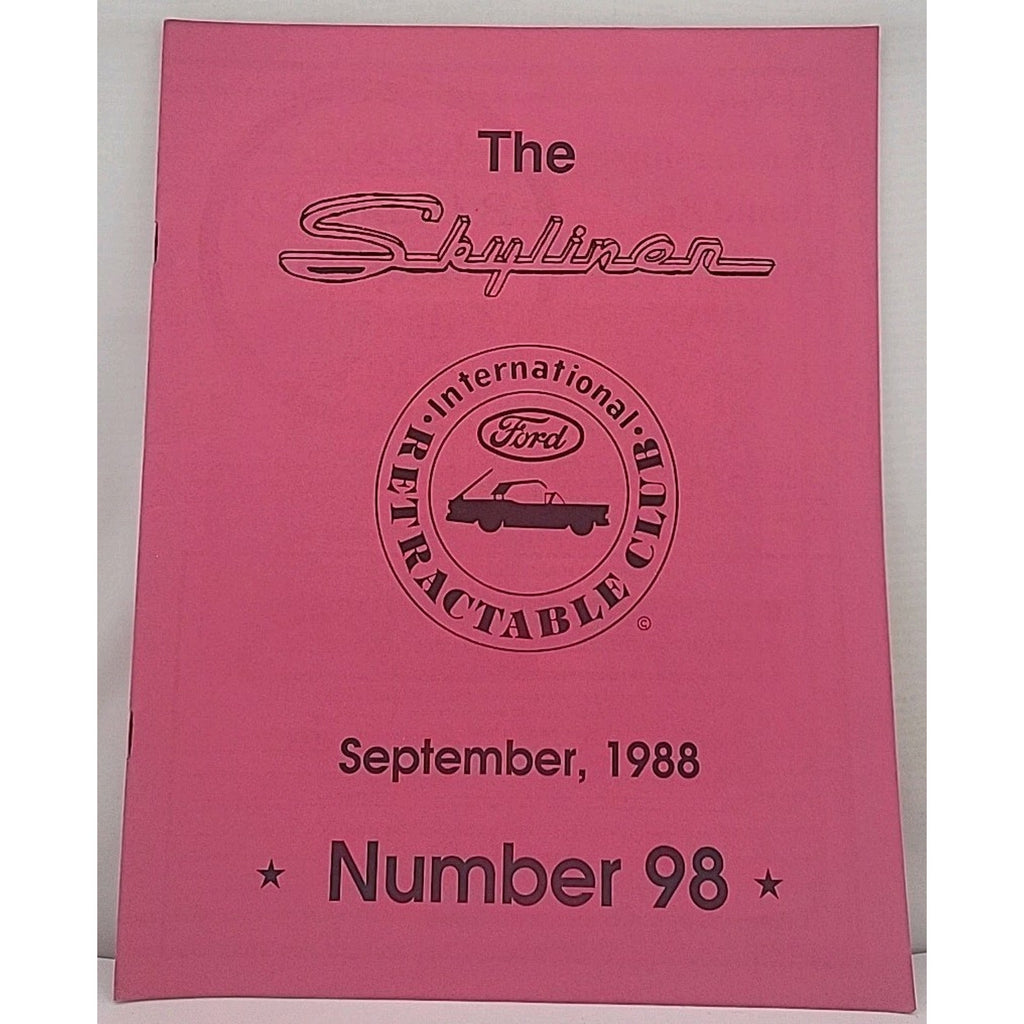 The Skyliner - International Retractable Club - September 1988 Number 98