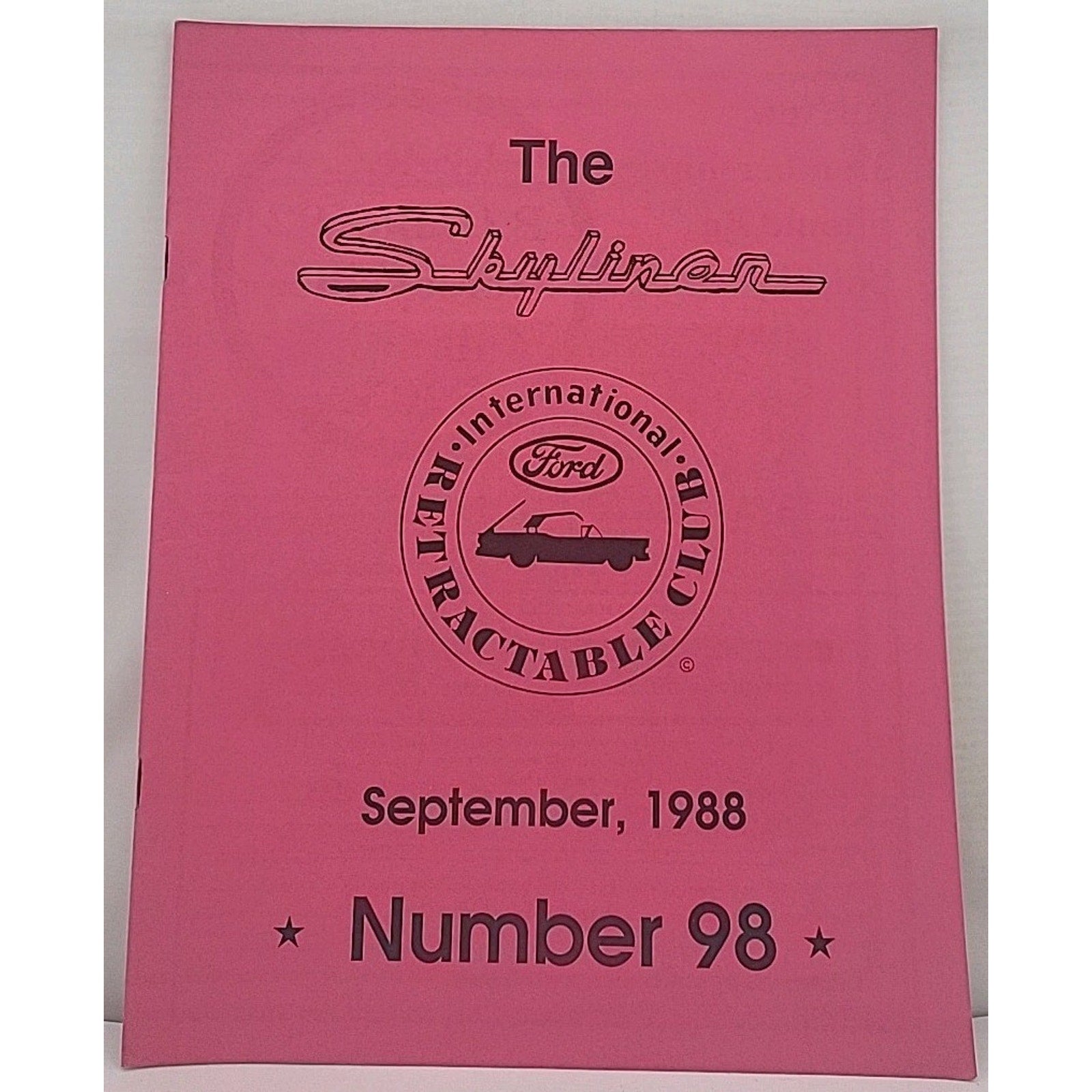 The Skyliner - International Retractable Club - September 1988 Number 98