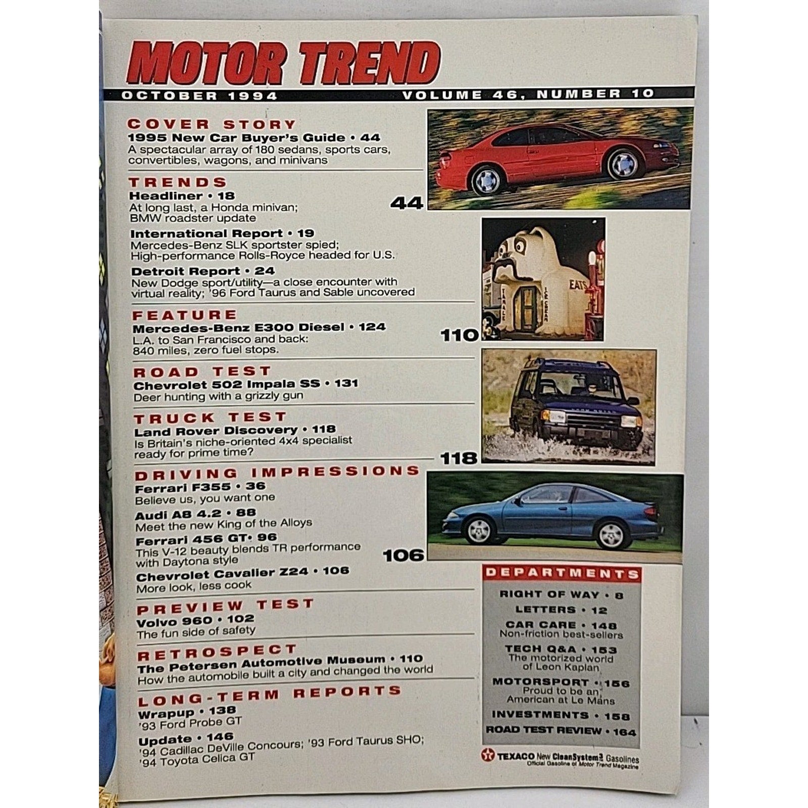 Motor Trend Magazine - October 1994 - Volume 46 Number 10