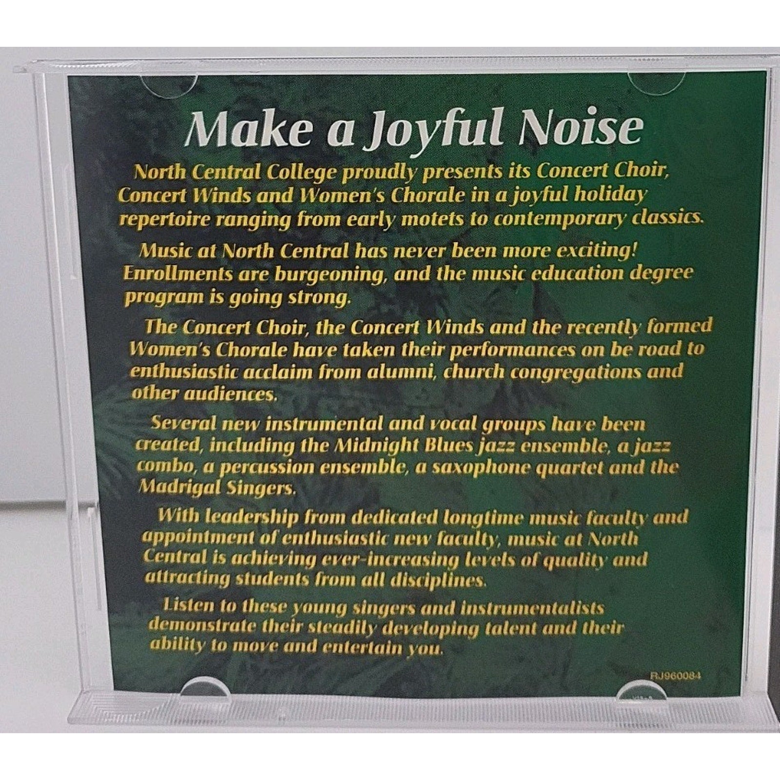 Make A Joyful Noise North Central College (CD, 2000)