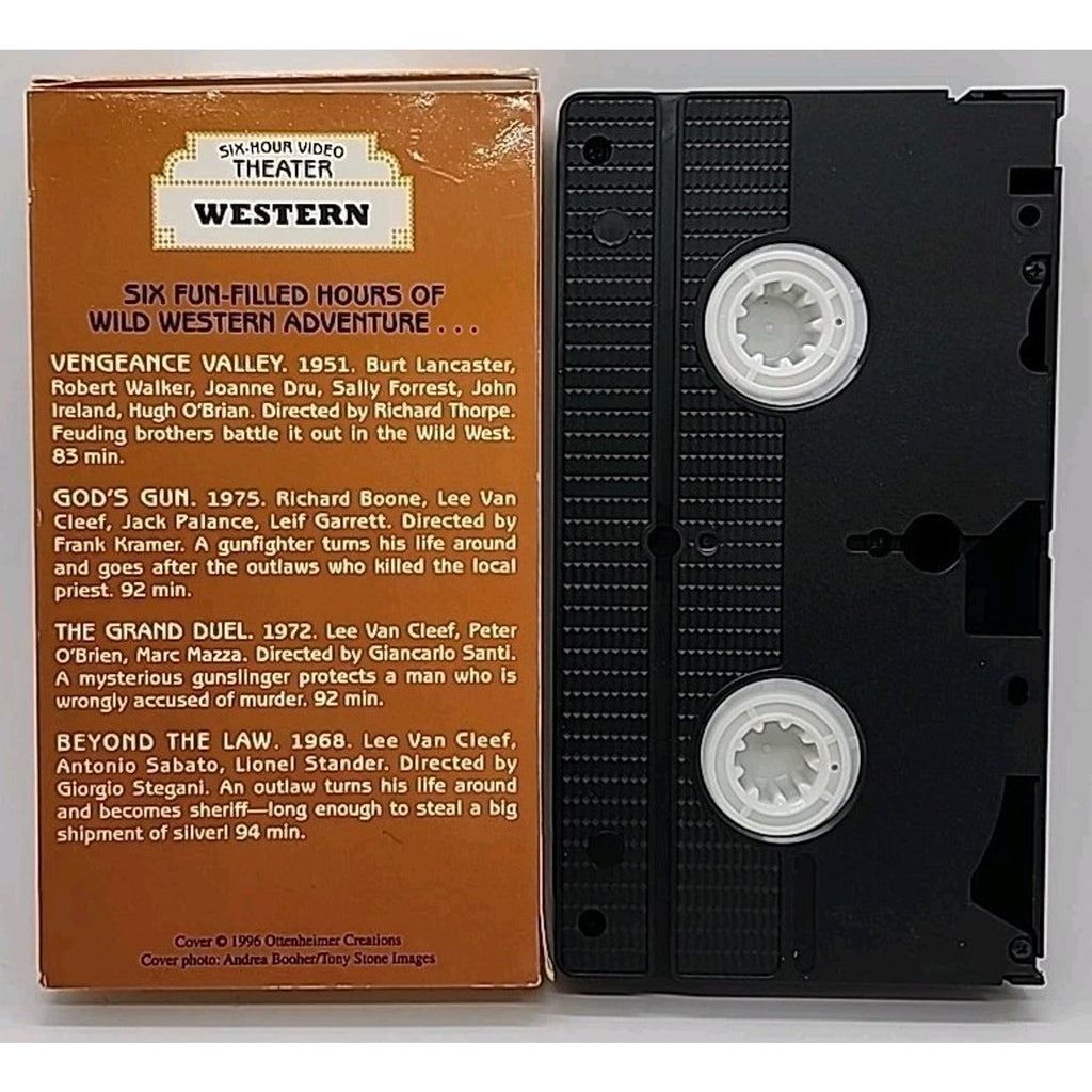 Six-Hour Video Theater: Western - (VHS, 1996 BOX) - God's Gun / Beyond the Law