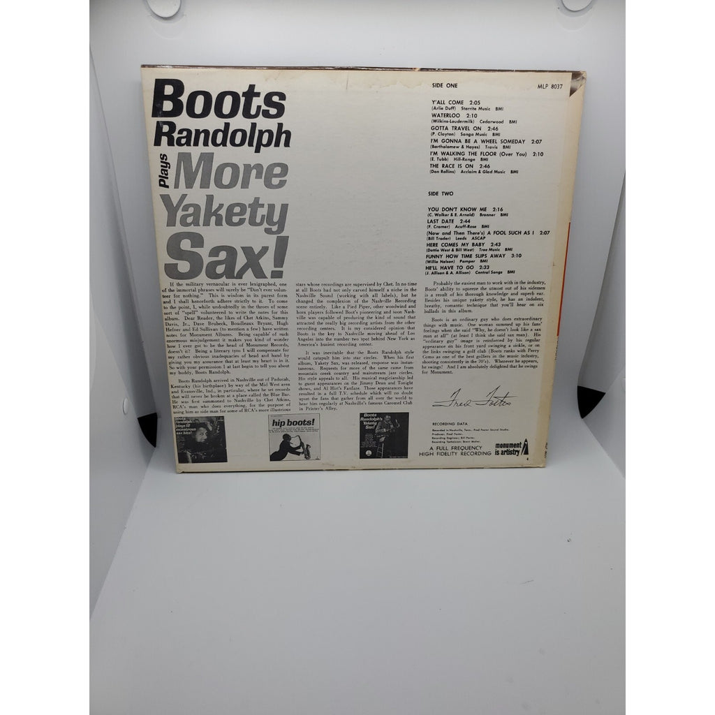 Boots Randolph Plays More Yakety Sax (Record)