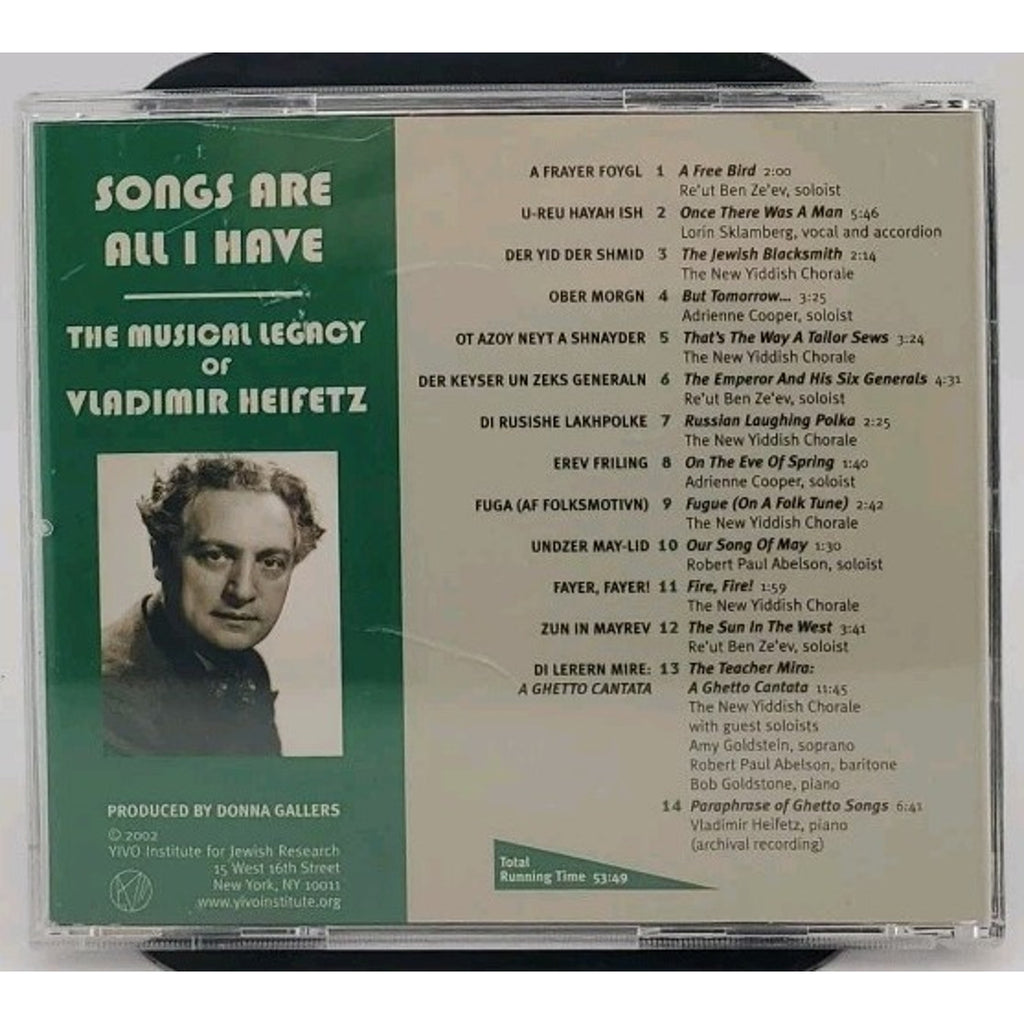 Songs Are All I Have: The Musical Legacy Of Vladimir Heifetz CD