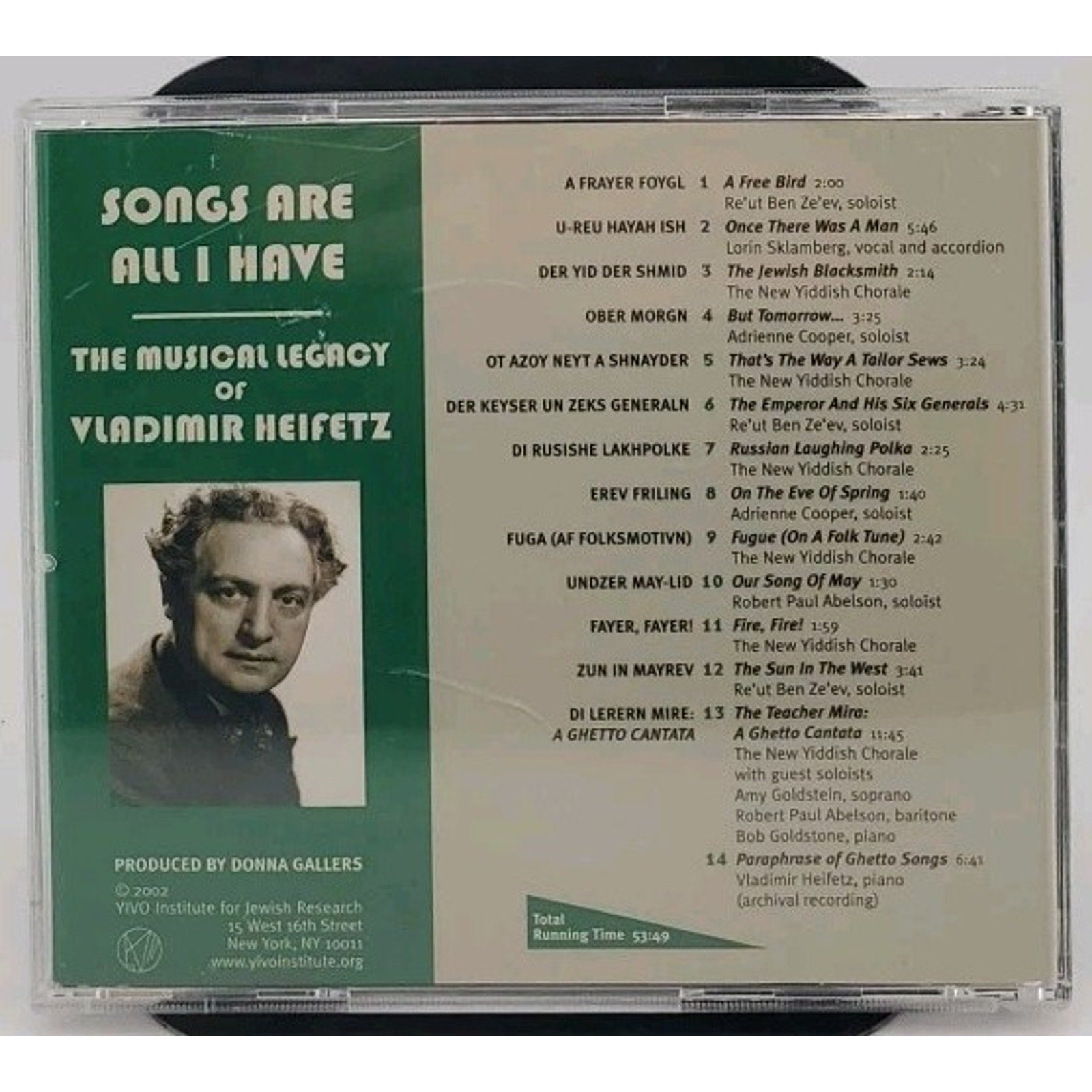Songs Are All I Have: The Musical Legacy Of Vladimir Heifetz CD