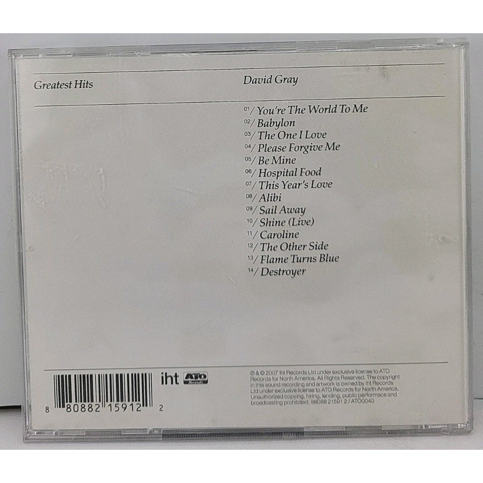 Greatest Hits by David Gray (CD, 2007)