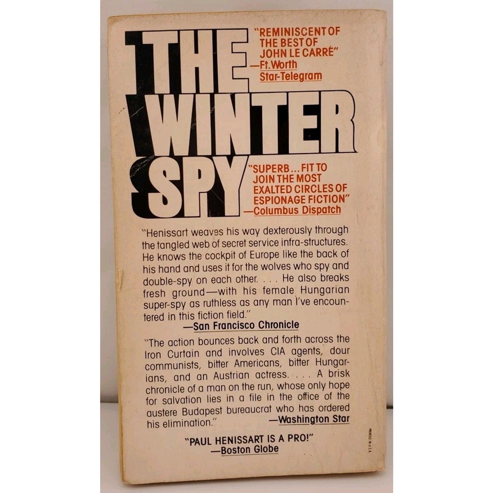 Winter Spy by Paul Henissart (1990, Trade Paperback)