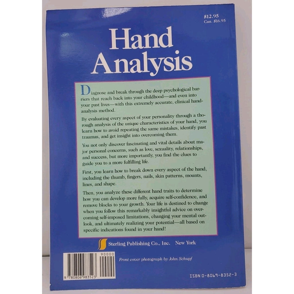 Hand Analysis : The Diagnostic Method by Edo Sprong (1991, Trade Paperback)