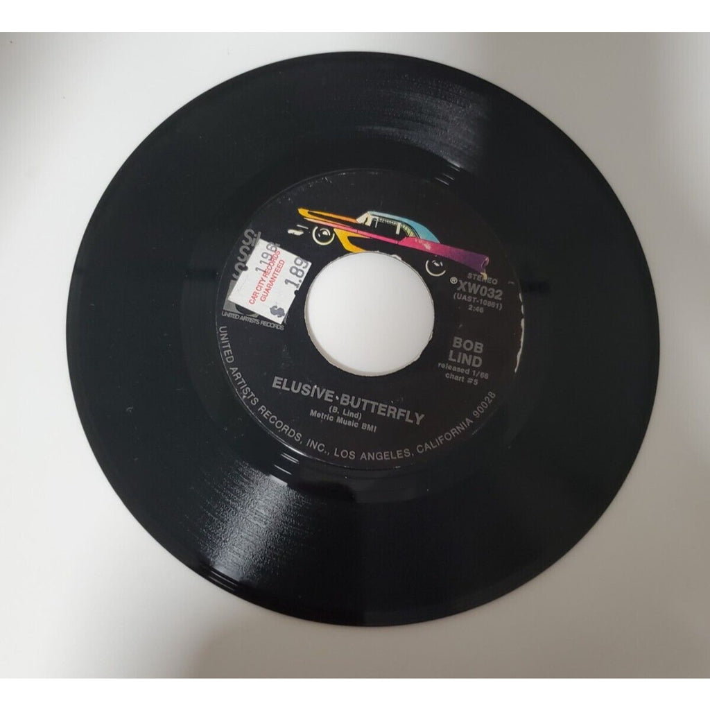 Bob Lund - Elusive Butterfly - 45RPM Record - Singles