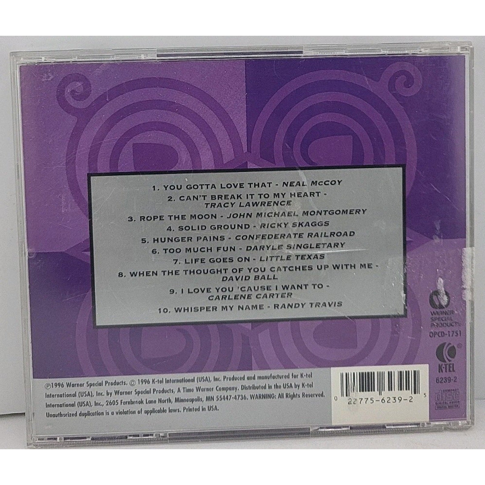 Today's Country Love by Various Artists (CD, Aug-1996, K-Tel Distribution)