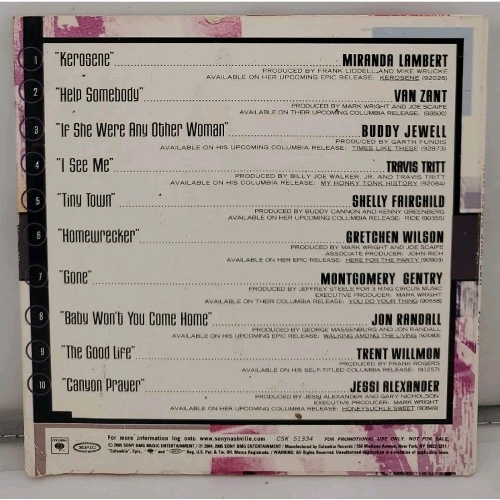New Music Sampler - Sony Music Nashville - Volume III (CD)