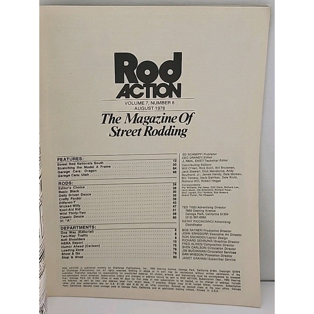 Rod Action Magazine - August 1978 - Vol. 7 No. 8
