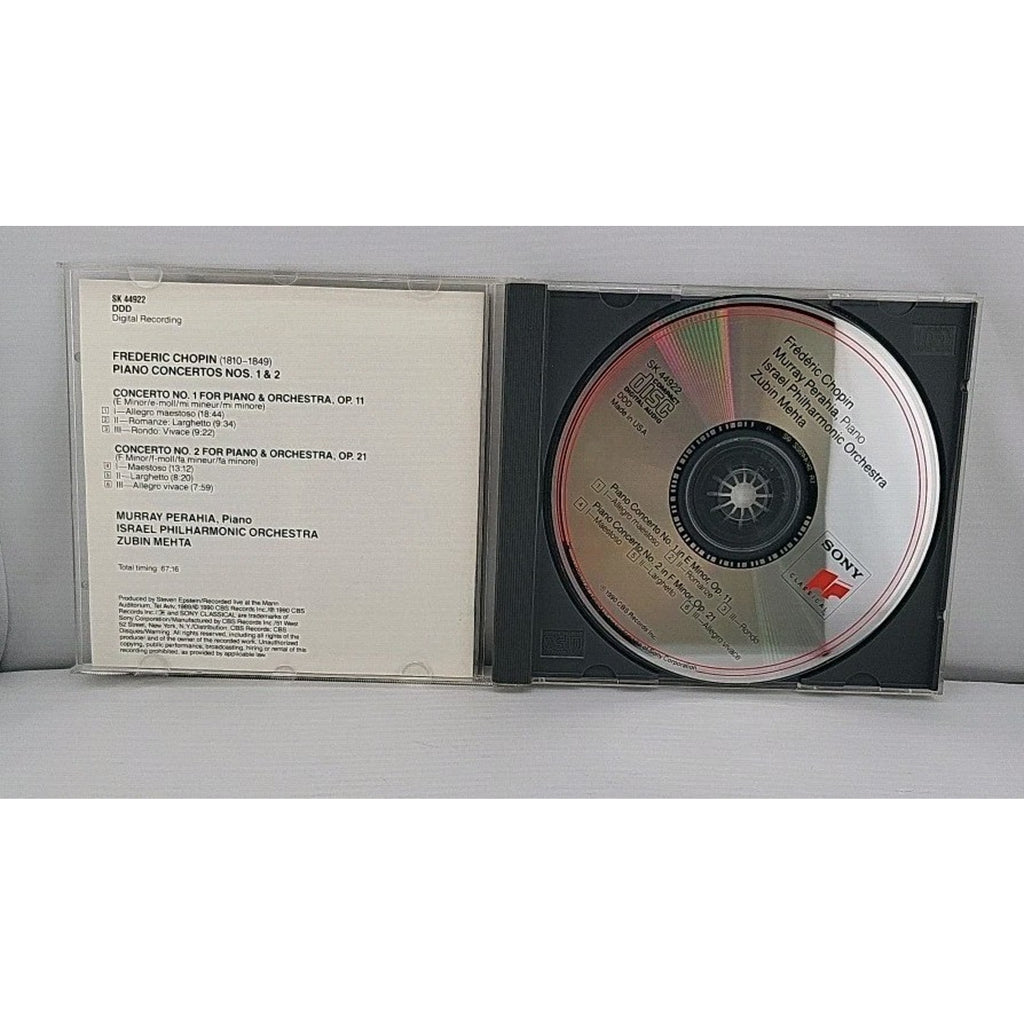 Piano Concerti 1 & 2 by Murray Perahia (CD, 1990)