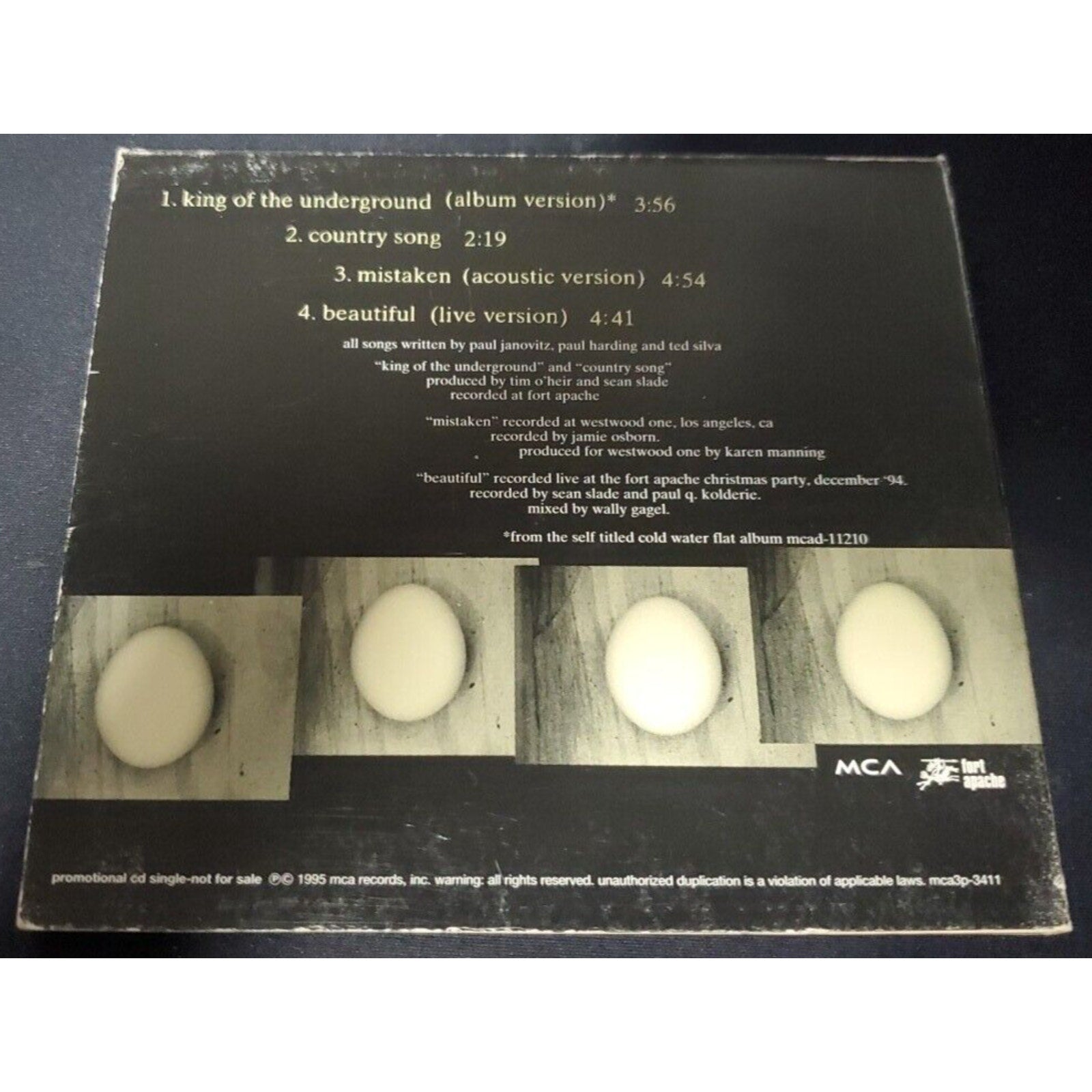 Cold Water Flat - King Of The Underground - CD PROMO
