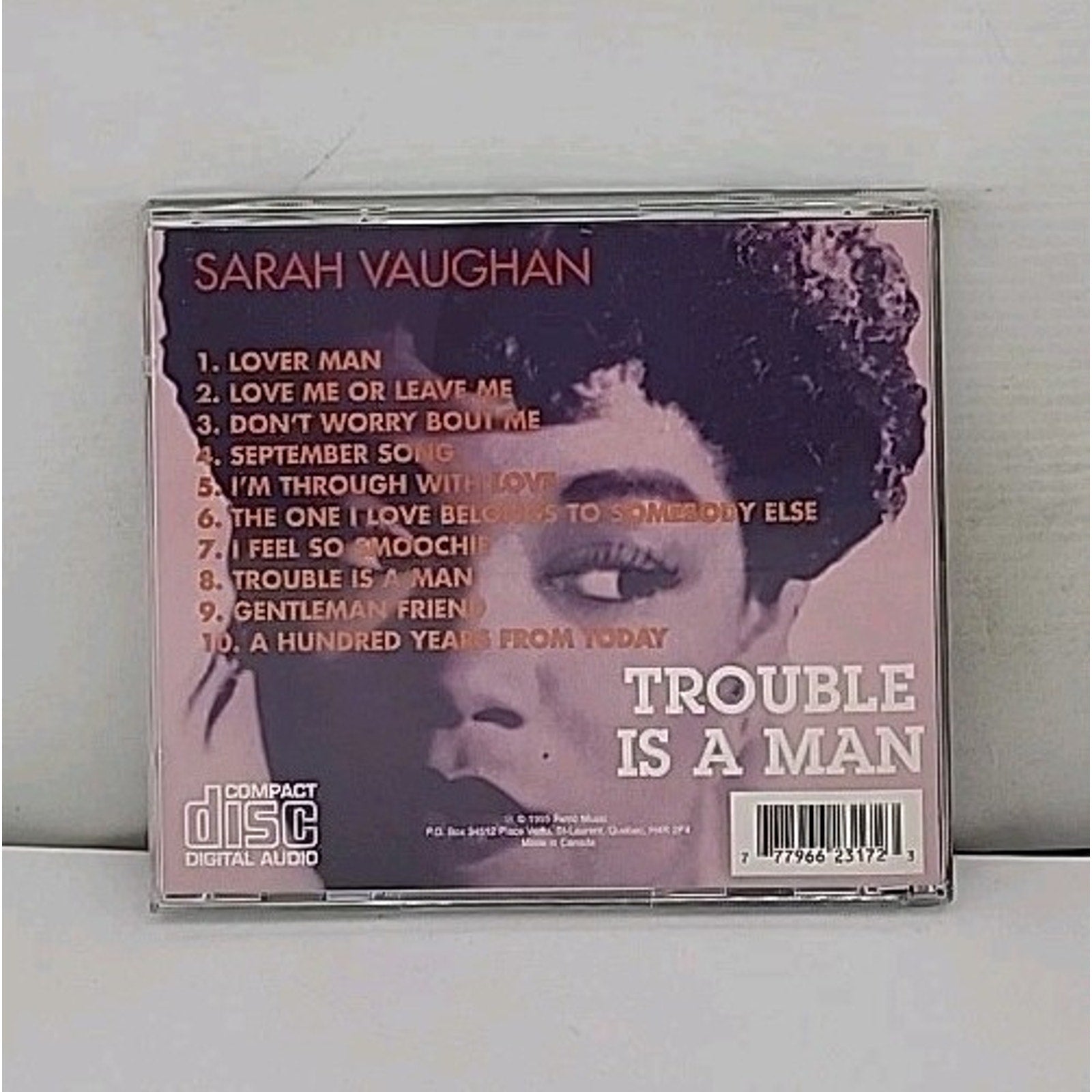 Trouble Is a Man by Sarah Vaughan (CD, 1995)