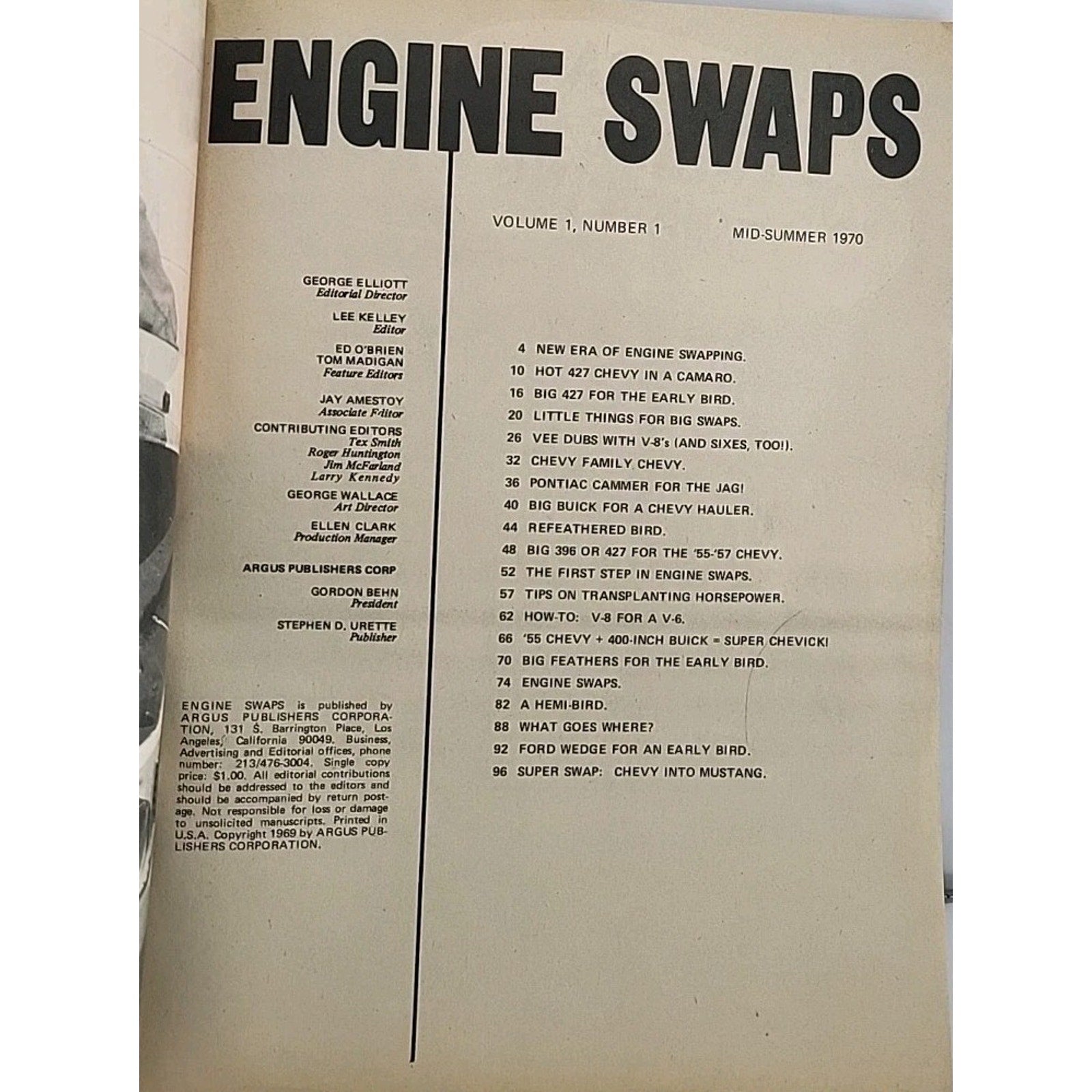 Popular Hot Rodding's Engine Swaps 1970 Mid Summer
