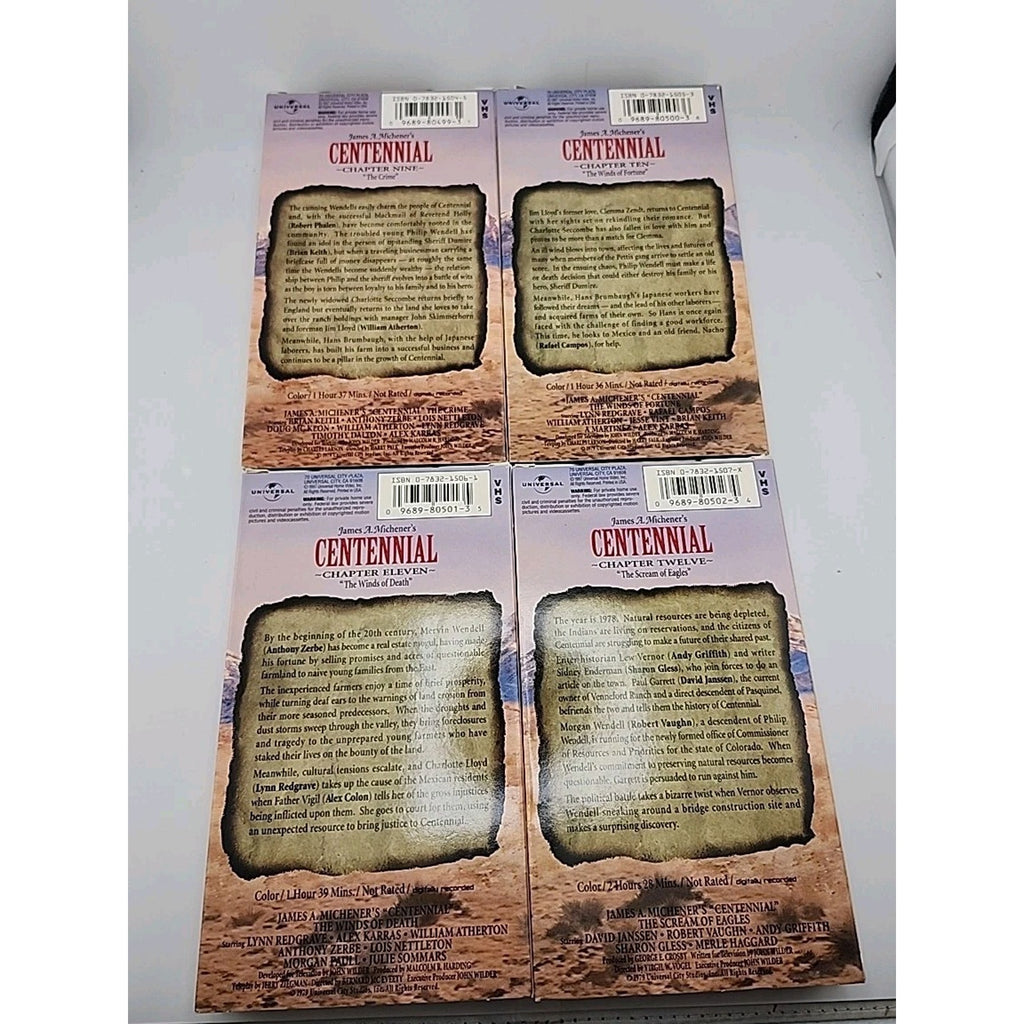 Centennial (VHS, 1997, 12-Tape Set)