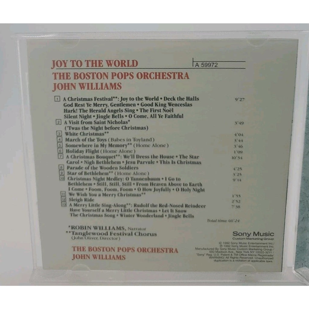 Joy To The World by John Williams (CD, 2002)