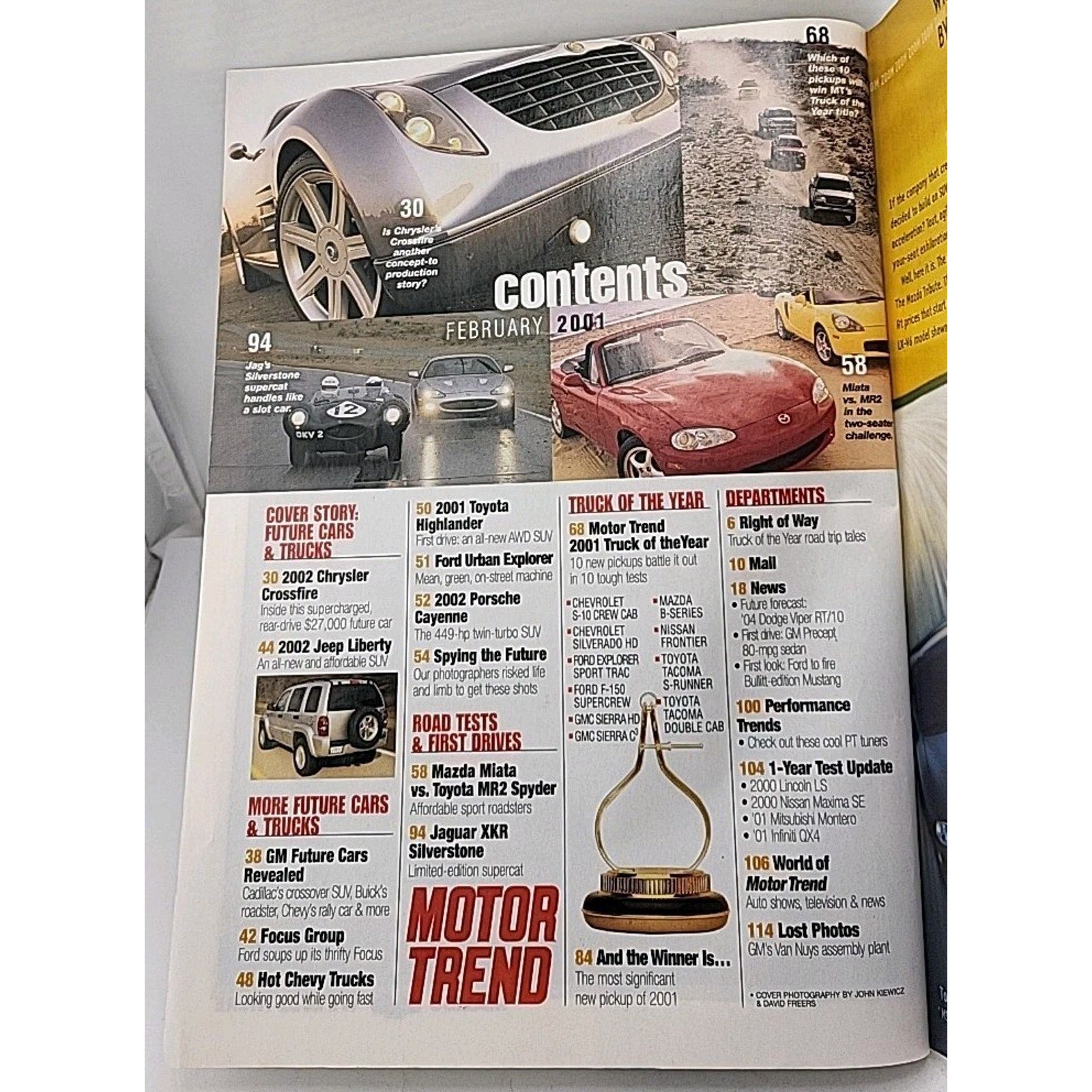 Motor Trend Magazine February 2001