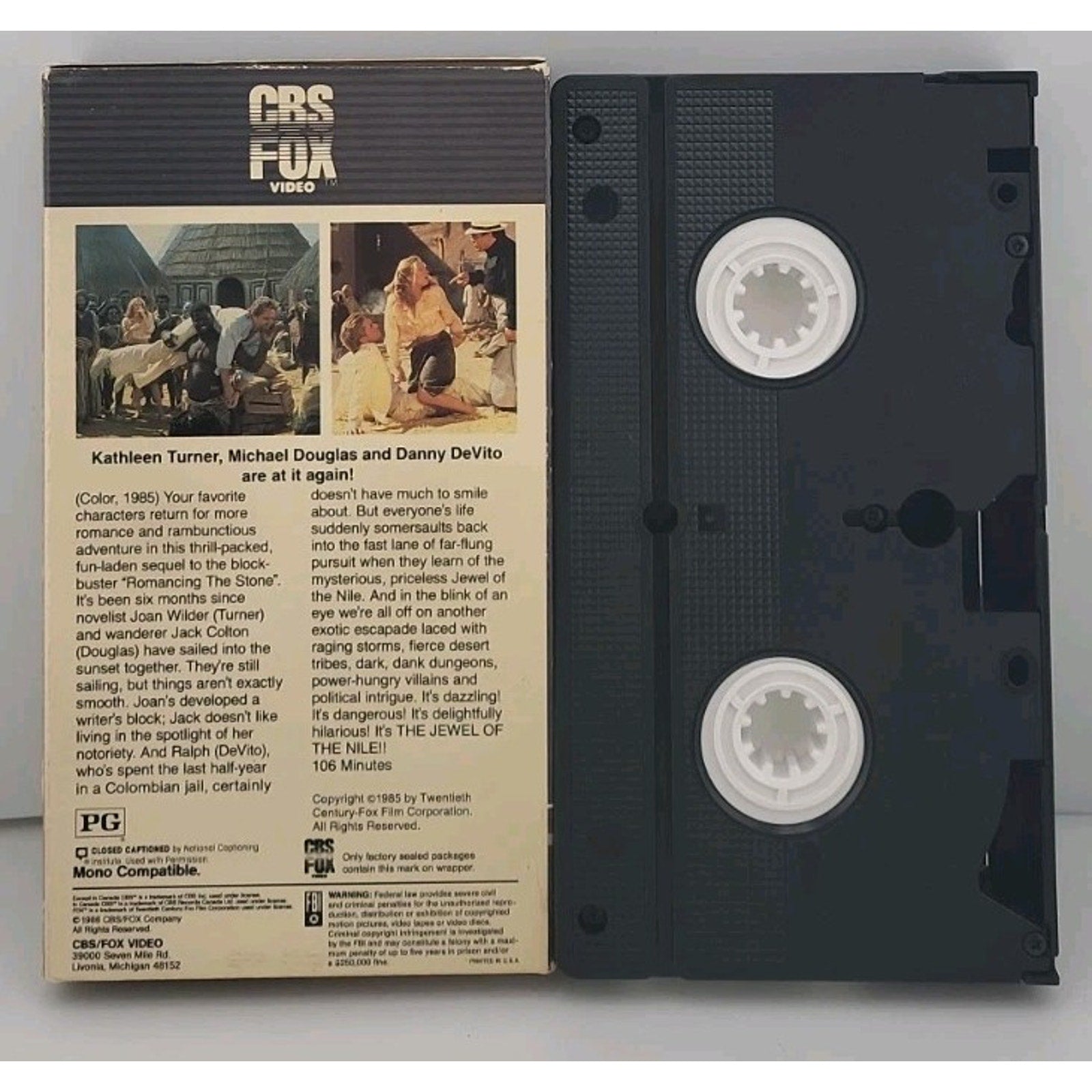 The Jewel of the Nile (VHS, 1997) CBS Fox Hi-Fi