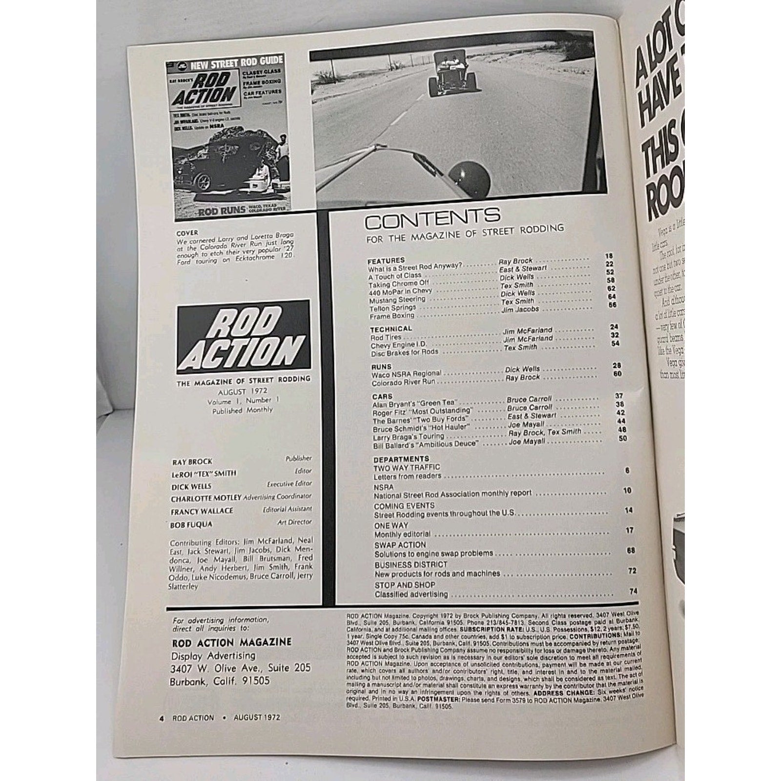 Rod Action Magazine - August 1972 - Volume 1 Number 1