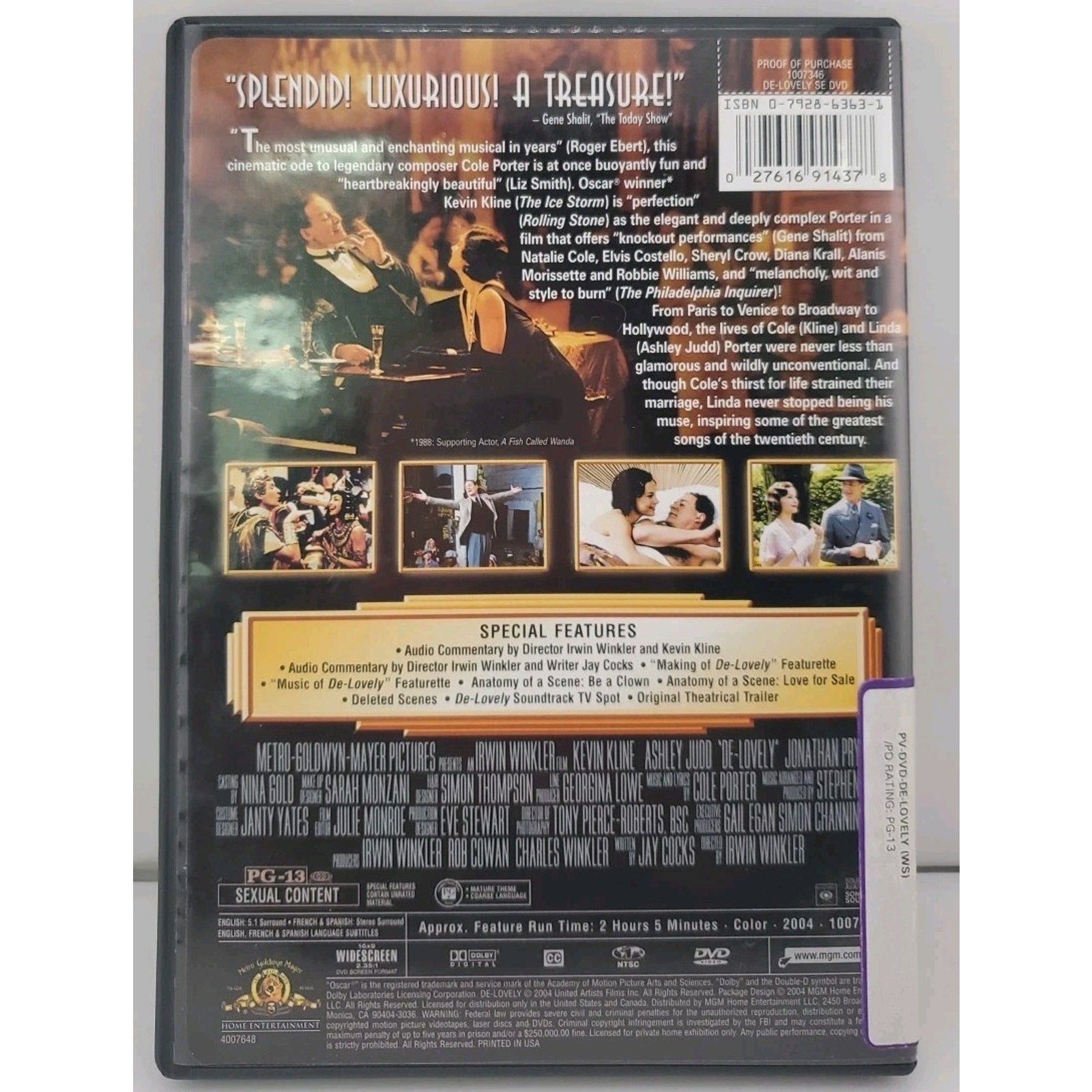 De-Lovely (DVD, 2004)
