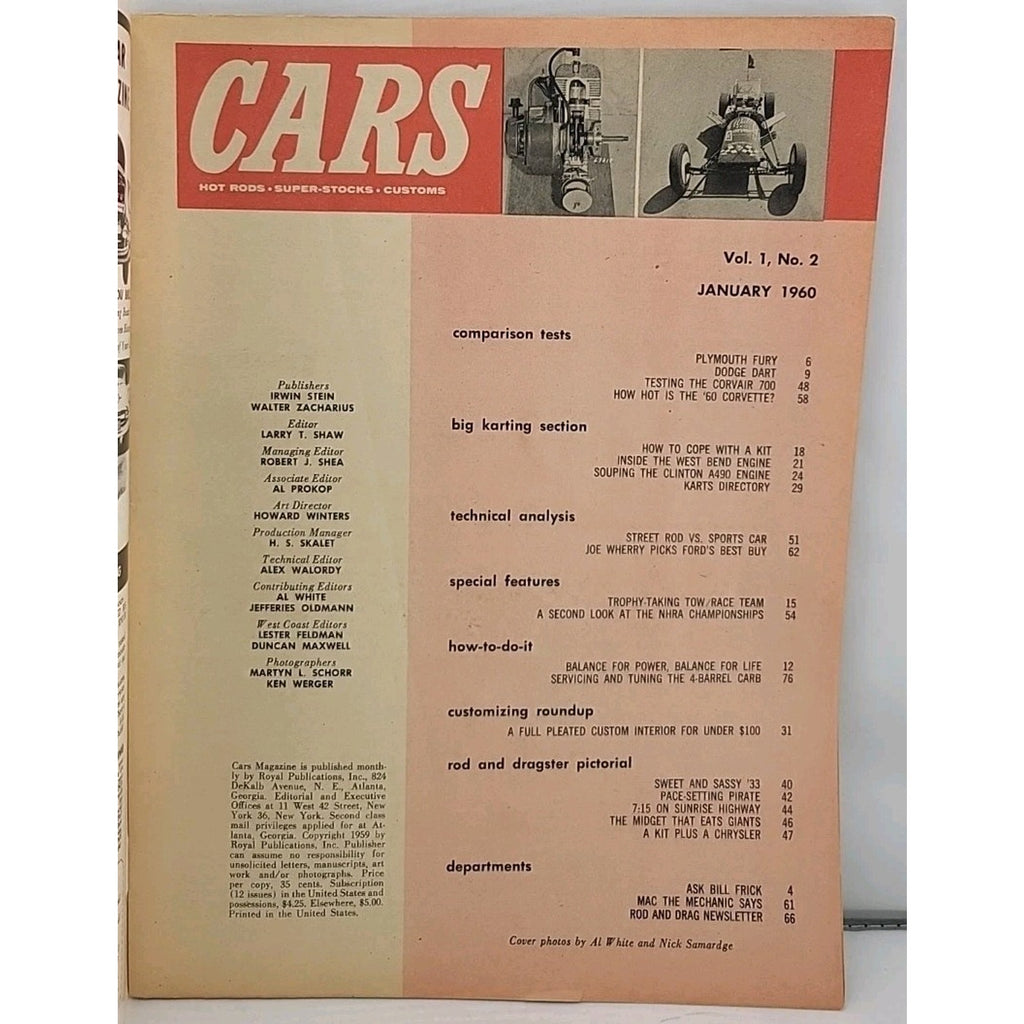Cars Magazine - January 1960 - Vol. 1 No. 2