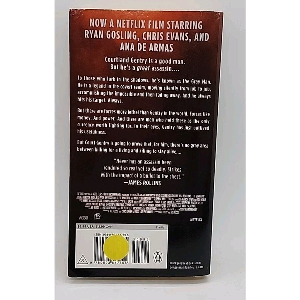 Gray Man (Netflix Movie Tie-In) by Mark Greaney (2022, Us-Tall Rack Paperback)