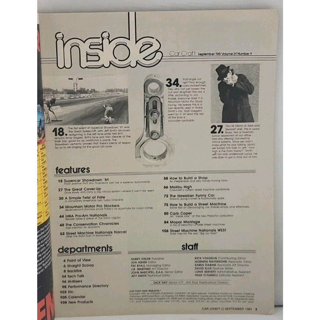 Car Craft Magazine - September 1981 - Volume 29 Number 9