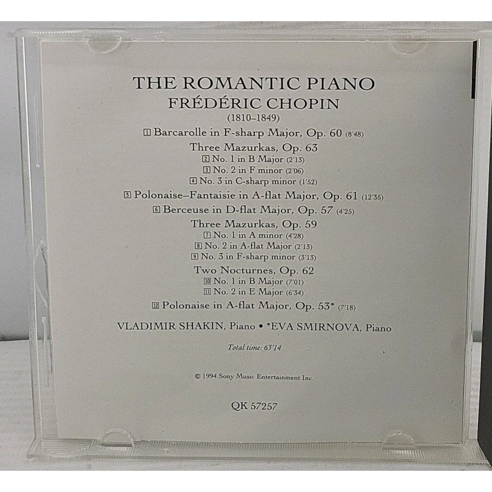 Mazurkas / Nocturnes / Polonaises by Chopin (CD, 1994)