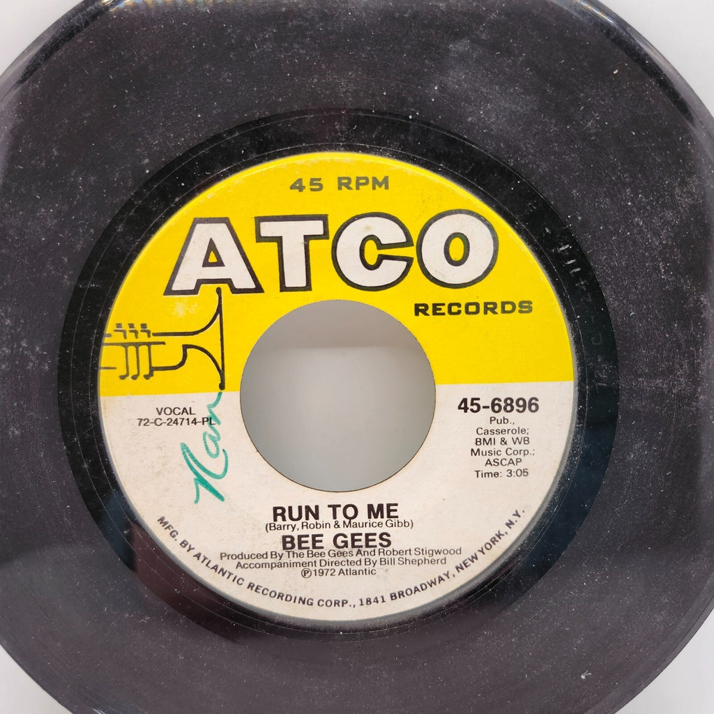 Run to Me / Road to Alaska by Bee Gees (Record) - 45-6896