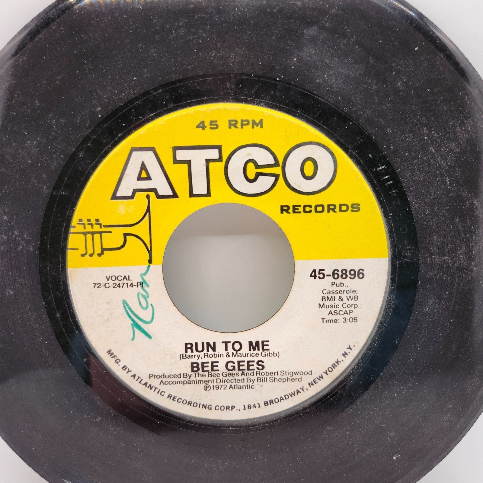 Run to Me / Road to Alaska by Bee Gees (Record) - 45-6896