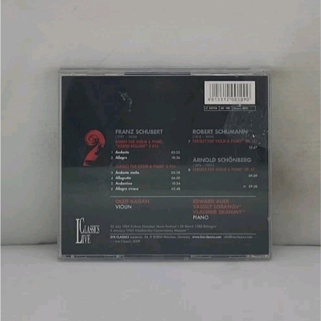 Schumann Schubert Schoenberg by Kagan, Oleg (CD, 2010)
