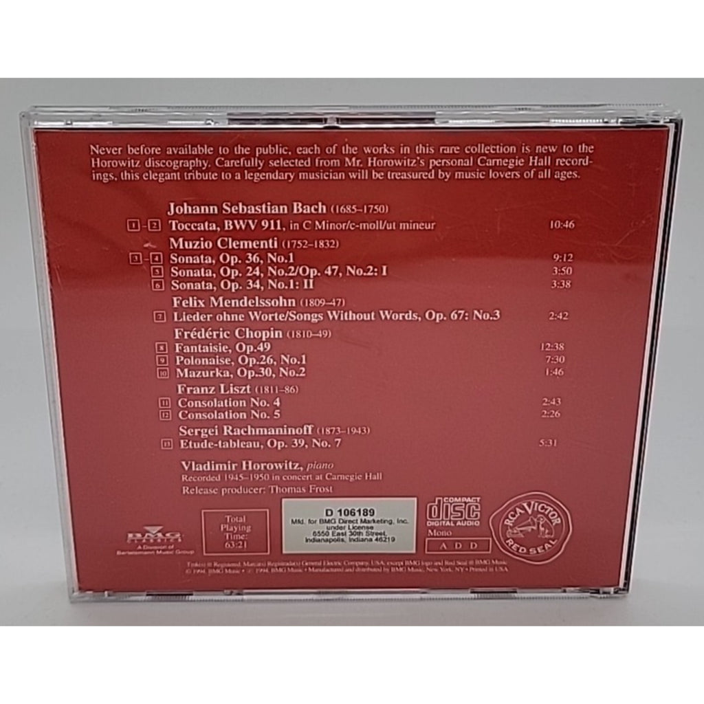 Horowitz: The Private Collection, Vol. 1 by Vladimir Horowitz [CD]