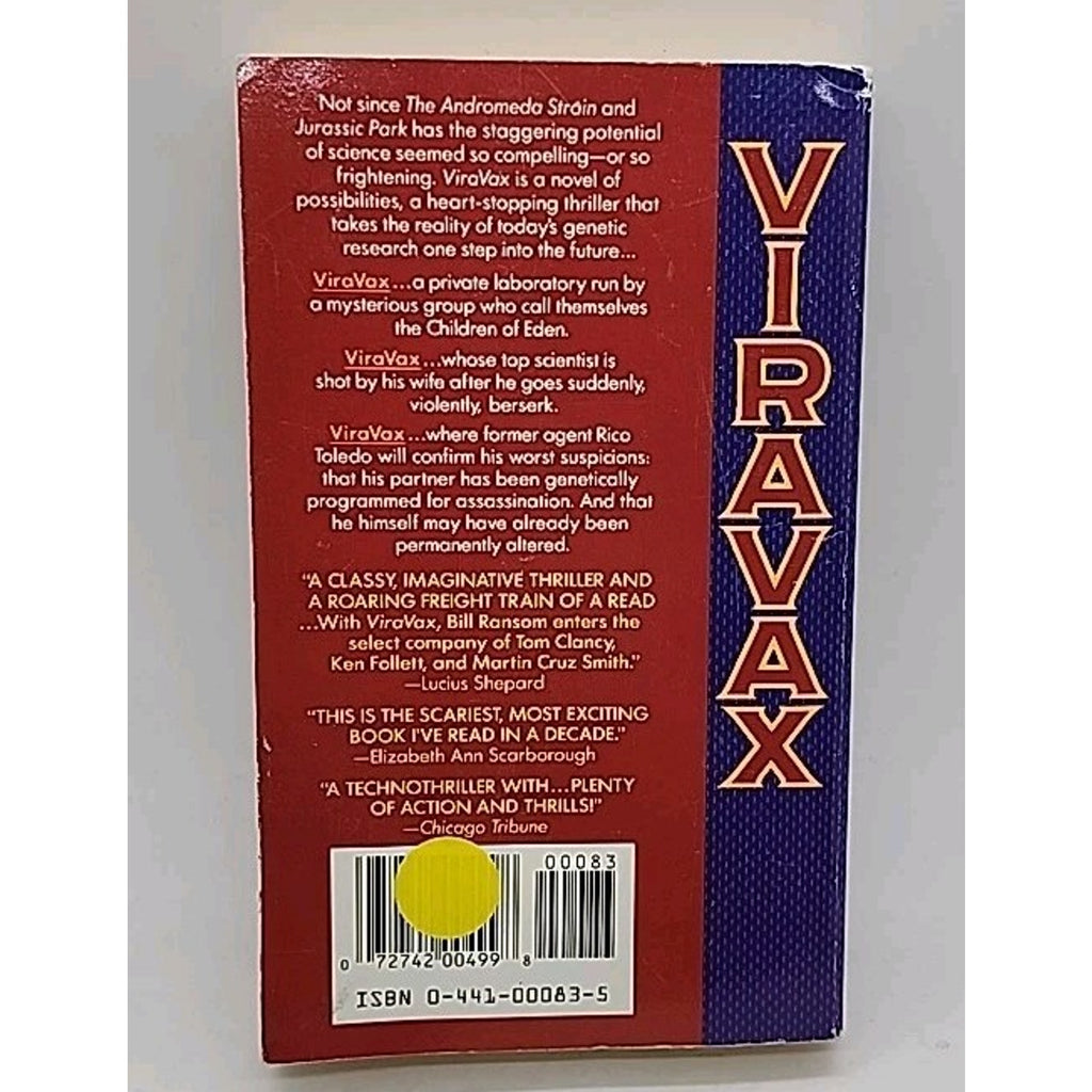 Viravax by Bill Ransom (1994, Mass Market)