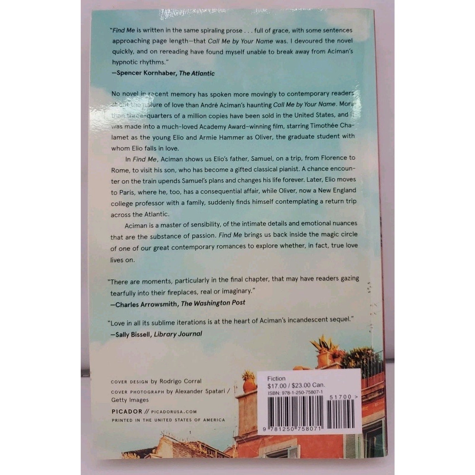 Find Me : A Novel by André Aciman (2020, Trade Paperback)