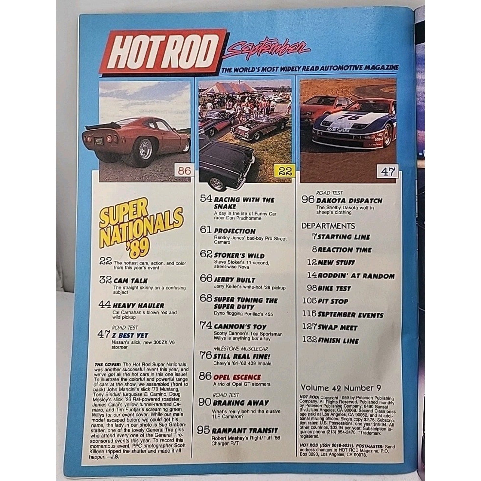 Hot Rod Magazine - September 1989 - Volume 42 Number 9